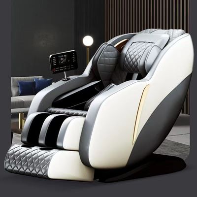 Умный электрический массажный стул для всего тела Автоматический 4D массажник многофункциональный Домашнее здравоохранение Черный