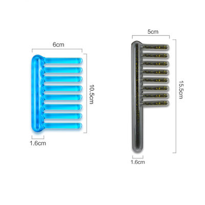 2024 Популярный Гуа Ша Леди Comb Черный / Синий Массажный Comb для длинных волос Поддержание и двойной функции Ледяной мышечной красоты