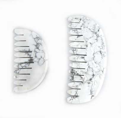 Без усилий снять напряжение на голове с помощью инструментов Natura White Turquoise Jade Hair Comb Gua Sha