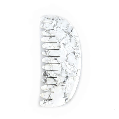 Без усилий снять напряжение на голове с помощью инструментов Natura White Turquoise Jade Hair Comb Gua Sha