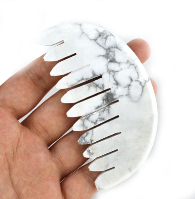 Без усилий снять напряжение на голове с помощью инструментов Natura White Turquoise Jade Hair Comb Gua Sha