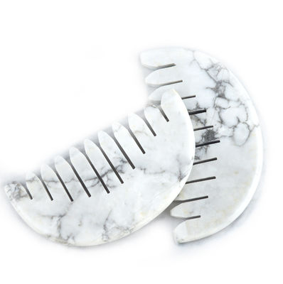 Без усилий снять напряжение на голове с помощью инструментов Natura White Turquoise Jade Hair Comb Gua Sha