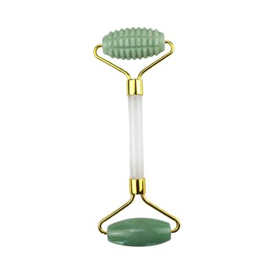 Custom Logo Green Aventurine Facial Jade Roller Gua Sha Tools Crystal Handle Massager для массажа лица глаз и шеи в 2024 году