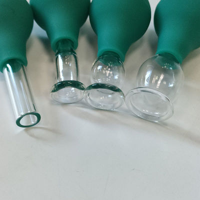 Глазные PVC стеклянные мини кубки набор 4 штук массаж вакуумный всасывающий для массажа лица тела