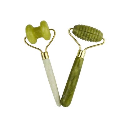 Массажный аппарат для лица Xiuyan Jade Double Head Natural Face Beauty Massage Tool Jade Roller Face Thin Massager Расслабляющий инструмент
