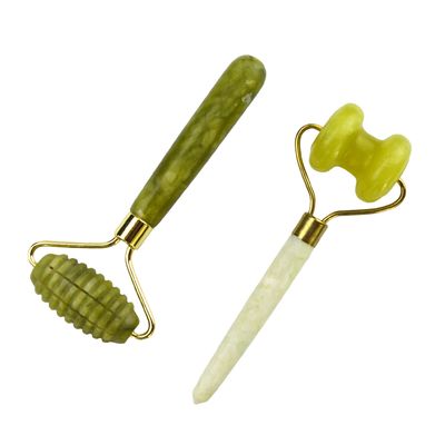 Массажный аппарат для лица Xiuyan Jade Double Head Natural Face Beauty Massage Tool Jade Roller Face Thin Massager Расслабляющий инструмент