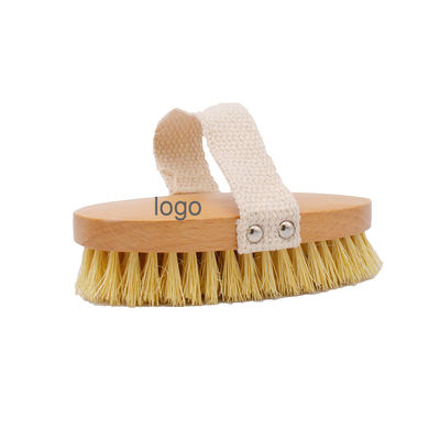 Sisal Bristle сухие тела щетка для эфолирования целлюлита и массажа сухой кожи в деревянном цвете