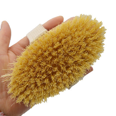 Sisal Bristle сухие тела щетка для эфолирования целлюлита и массажа сухой кожи в деревянном цвете