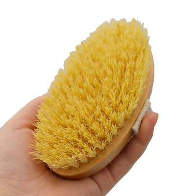 Sisal Bristle сухие тела щетка для эфолирования целлюлита и массажа сухой кожи в деревянном цвете