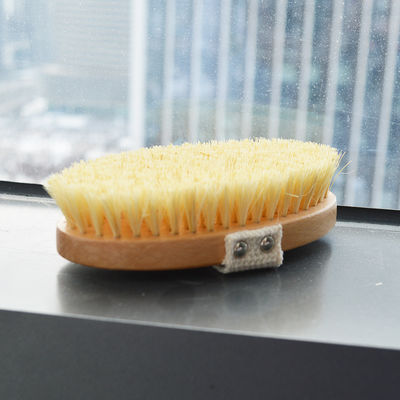 Sisal Bristle сухие тела щетка для эфолирования целлюлита и массажа сухой кожи в деревянном цвете