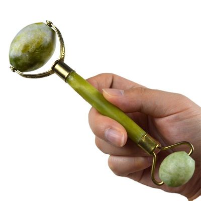 Настроенный логотип доступен 100% натуральный Xiuyan Jade Face Guasha Roller Green Jade Facial Gua Sha Massager Stone Skin Care