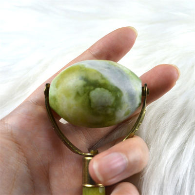 Настроенный логотип доступен 100% натуральный Xiuyan Jade Face Guasha Roller Green Jade Facial Gua Sha Massager Stone Skin Care