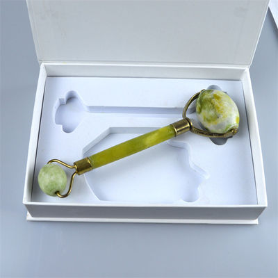 Настроенный логотип доступен 100% натуральный Xiuyan Jade Face Guasha Roller Green Jade Facial Gua Sha Massager Stone Skin Care