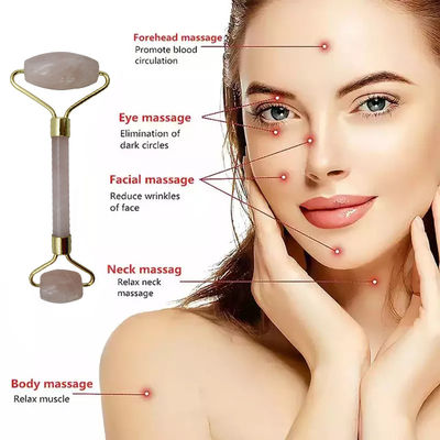 Perfecore Jade Roller Beauty Rose Quartz Guasha Roller Face Neck Gua sha Массажный инструмент Камень для ручного ремесла и ухода за кожей