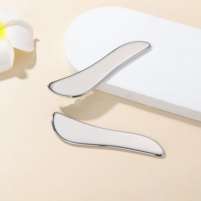 Нержавеющая сталь Gua Sha Plate 304 Металл S-образный Массаж лица и тела Серебро 205 * 47 * 4,5 мм