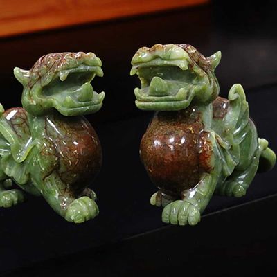 OEM ODM Jade Pixiu Маскот китайского счастливого священного животного в резьбе