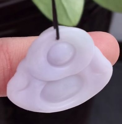 Зелёный портативный натуральный Бирма фиолетовый резный jadeite jade смеющийся Будда подвесок для женщин и детей натуральный цвет