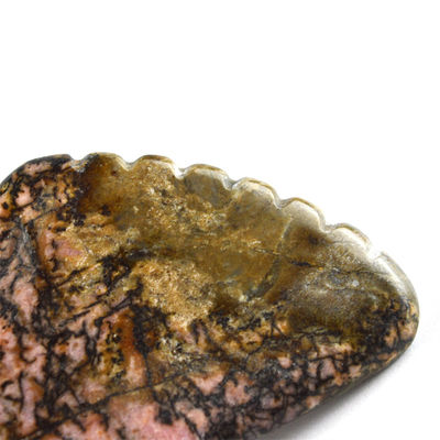 Настраиваемый родонитовый камень Gua-Sha инструмент Розовый и черный массажник для лица для облегчения шеи / плеча / спины / ног