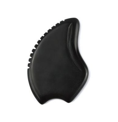 Доступный инструмент массажа Gua Sha с формой сердца из натурального черного бианского камня для расслабляющей медитации в спа-салоне