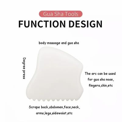Специальный логотип 2024 White Jade Gua Sha Инструменты для массажа лица и шеи Горячий массажный массажный режим No abk-2051