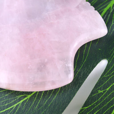 Изобретение логотипа Shell Shape Rose Quartz Gua Sha Массажный инструмент для массажа мышц и самообслуживания