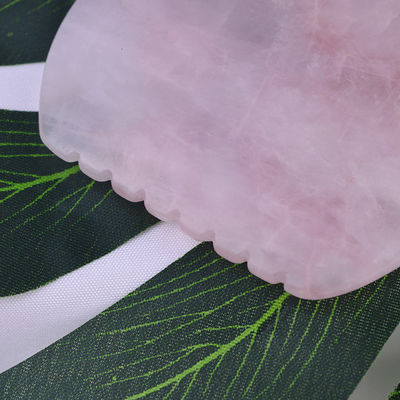Изобретение логотипа Shell Shape Rose Quartz Gua Sha Массажный инструмент для массажа мышц и самообслуживания