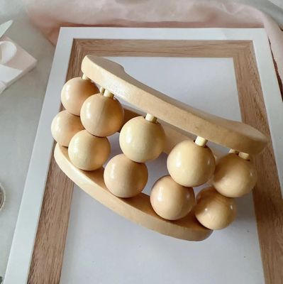 Браун деревянный массажный массажник для спины, шеи, ног, руки, индивидуальный логотип, доступный, расслабленный массажный шар, ручной ролик