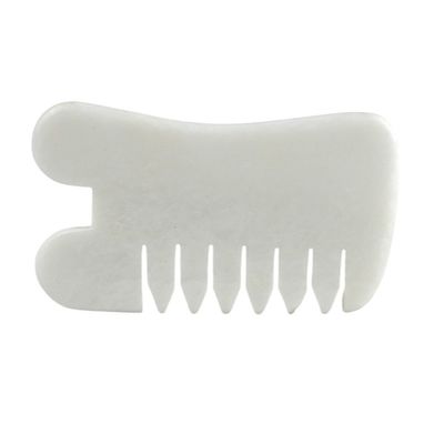 Естественный Xiuyan Jade Gua Sha Массажный гребень для кожи головы Guasha Массажный массажник для волос Салон красоты для массажа мышц