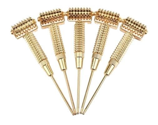 Оборудование для массажа тела Spikey Brass Ручная акупрессия рефлексология Стик для массажа здоровья и тканей