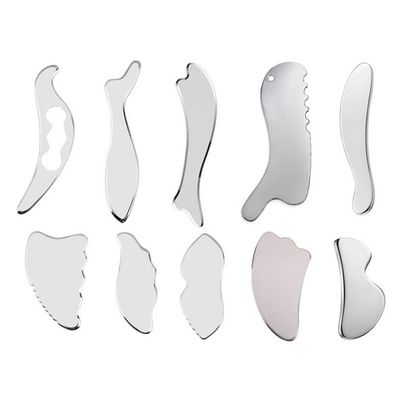 Массаж мышц на заказ Массажёрные изделия из нержавеющей стали 304 Guasha Tool Heart Shape Gua Sha Нержавеющая сталь