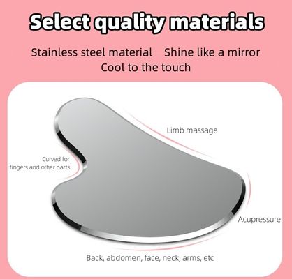Массаж мышц на заказ Массажёрные изделия из нержавеющей стали 304 Guasha Tool Heart Shape Gua Sha Нержавеющая сталь
