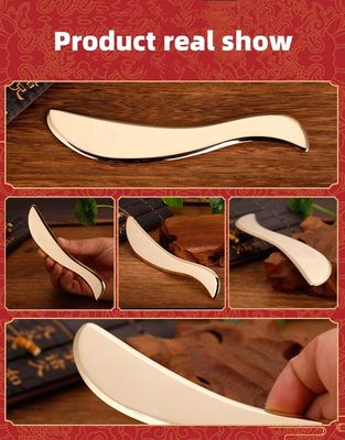 Инструмент для массажа мышц с формой S Gua Sha Чистая медь для скребки спины массажник для тела