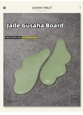 Xiuyan Jade Massage Tools 100% натуральный двусторонний нефритовый камень для стимуляции кровотока и снятия стресса