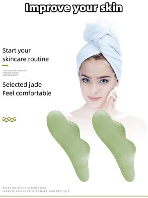 Xiuyan Jade Massage Tools 100% натуральный двусторонний нефритовый камень для стимуляции кровотока и снятия стресса