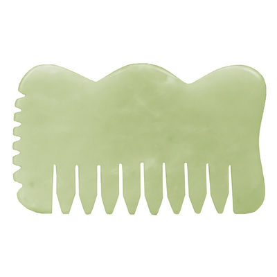 Естественный Xiuyan Jade Gua Sha Acupoint Massage Hair Comb для расслабления головы Guasha Comb