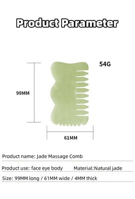 Естественный Xiuyan Jade Gua Sha Acupoint Massage Hair Comb для расслабления головы Guasha Comb