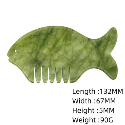 Массажное оборудование для головы 2024 Продукт Xiuyan Jade Comb Guasha Jade Stone Scraping Massage Board в зеленом и жёлтом цветах