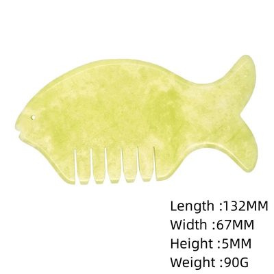 Массажное оборудование для головы 2024 Продукт Xiuyan Jade Comb Guasha Jade Stone Scraping Massage Board в зеленом и жёлтом цветах