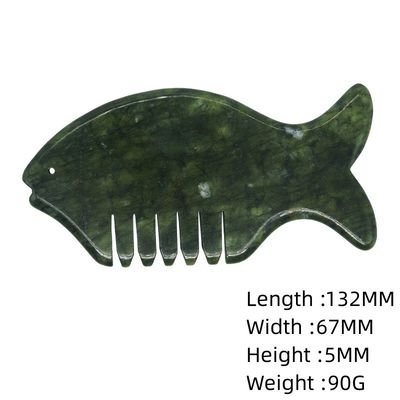 Массажное оборудование для головы 2024 Продукт Xiuyan Jade Comb Guasha Jade Stone Scraping Massage Board в зеленом и жёлтом цветах
