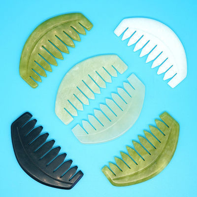 2023 Custom Logo Availabled Jade Comb Gua Sha Scraping Tool для ухода за кожей головы и мышц тела