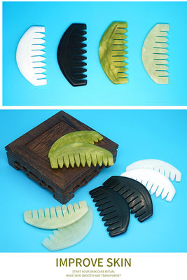 2023 Custom Logo Availabled Jade Comb Gua Sha Scraping Tool для ухода за кожей головы и мышц тела