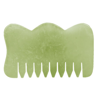 Настраиваемый логотип доступен в форме M Jade Gua Sha Stone Head Massager для ухода за здоровьем волос и массажа головы в салоне красоты