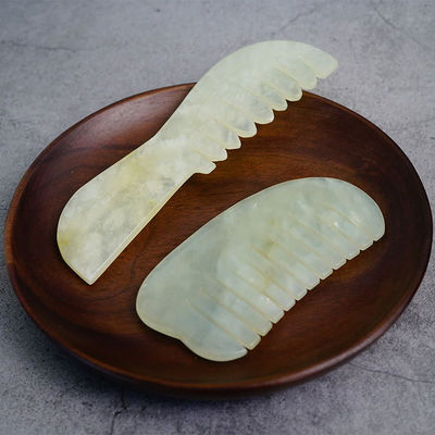 Мультиформенный натуральный Xiuyan Jade Gua Sha Массажный гребень для массажа головы