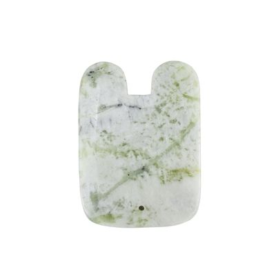 Массажный инструмент для красоты лица 2024 U-образный натуральный Xiuyan Jade Gua Sha скребковый доска с функцией мышечного массажа