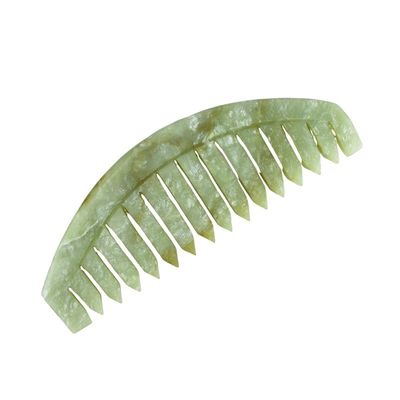 2024 Естественный Xiuyan Jade Gua Sha Массажный гребень для головы Массажный массажник Тело Мышцы Уход за здоровьем волос и облегчение головной боли