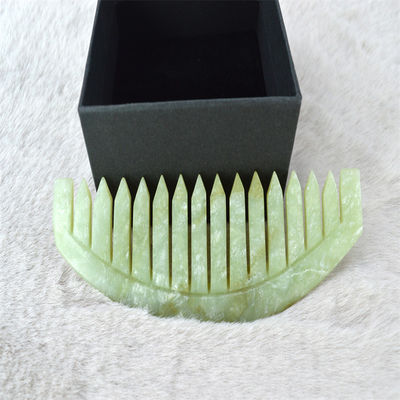 2024 Естественный Xiuyan Jade Gua Sha Массажный гребень для головы Массажный массажник Тело Мышцы Уход за здоровьем волос и облегчение головной боли