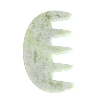 Массажер лица Нефритовый камень Гуа Ша Comb Голова Скальп Гуаша Массажный инструмент для массажа всего тела
