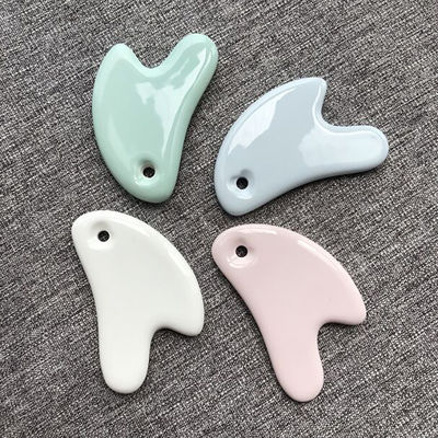 Керамическая массажная доска Gua Sha с формой белого сердца