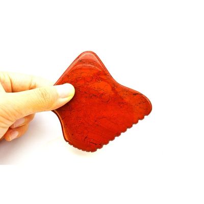 2024 Прибытие Red Jesper Gua Sha Массажный инструмент для массажа тела Полированный Технический и OEM ODM Прием