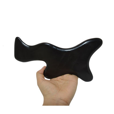 Черный Большой камень Bian Gua Sha Лимфатический дренаж Массажный инструмент для шеи Спины плечо Пояс ягодицы Телотерапия Массажный инструмент